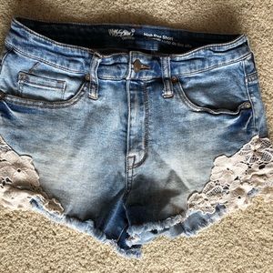 High Rise Denim Shorts